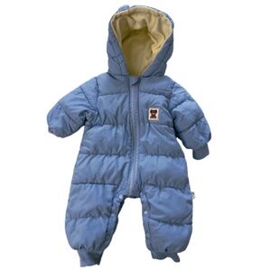 Baby Boys Winter Puffer Snowsuit Size 0-6 Months